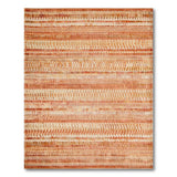 Terracotta Woven Stripe Area Rug