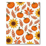 Autumn Pumpkin Sunflower Harvest Area Rug