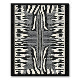 Black White Zebra Tribal Area Rug
