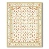 Traditional Persian Ivory Red Floral Persian Area Rug