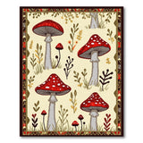 Multi-color and Patterns Whimsical Red Mushroom Forest Rug