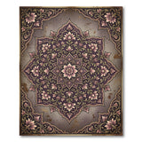 Purple Vintage Purple Mandala Floral Area Rug