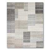 Beige and Neutral Modern Geometric Patchwork Neutral Area Rug