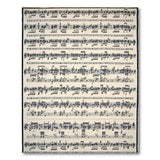 Abstract Area Vintage Sheet Music Area Rug