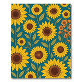 Vibrant Sunflower Teal Area Rug
