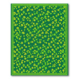 Green Scattered Shamrock Green Area Rug