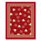 Festive Red Jingle Bells Area Rug
