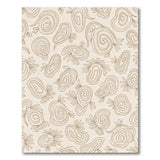 Abstract Swirl Line Art Beige Area Rug