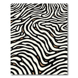 ODIKA Modern Abstract Wave Washable Area Rug - Black & White Low Pile Non-Slip Carpet