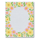 Vibrant Yellow Pink Floral Border Area Rug