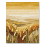 ODIKA Washable Golden Wheat Landscape Area Rug - Low Pile & Non-Slip