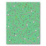 Playful Multi-Color Squiggle Vines Flowers Area Rug