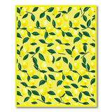 Sunny Lemon Grove Fruit Pattern Yellow Rug