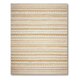 Beige Wavy Stripe Woven Area Rug