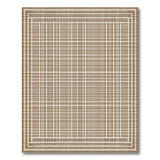 Brown and Tan Tan Plaid Woven Area Rug
