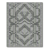 Intricate Black and White Intricate Geometric Black White Area Rug