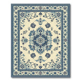 Elegant Blue Persian Motif Area Rug