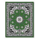 Traditional Persian Emerald Green Traditional Persian Medallion Rug