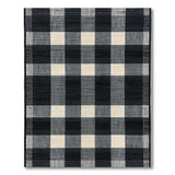 Black and White Black White Buffalo Check Area Rug