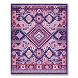 Vibrant Purple Southwestern Geometric Area Rug