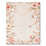 Pink Blush Pink Peony Floral Vintage Area Rug