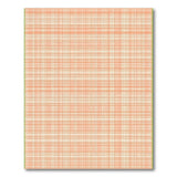 Geometric Modern Orange Grid Geometric Area Rug