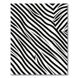 Bold Black White Wavy Zebra Stripe Area Rug
