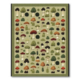 Boho Chic Whimsical Mushroom Meadow Area Rug