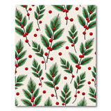 Festive Holly Berry Pattern Area Rug