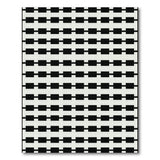 Modern Black White Grid Pattern Area Rug