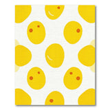 Cheerful Yellow Cartoon Egg Pattern Area Rug