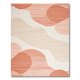 ODIKA Washable Terracotta Abstract Wavy Area Rug, Low Pile Non-Slip Boho Rug