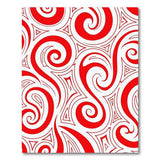 Bold Red Swirl Heritage Tribal Area Rug