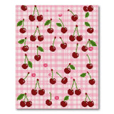 Cherry Gingham Pink Area Rug