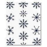 Snowflake Black White Geometric Area Rug