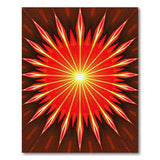 Radiant Red Starburst Geometric Area Rug
