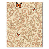 Orange Monarch Butterfly Fern Floral Rug