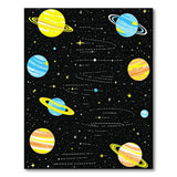 Cosmic Cartoon Planets Stars Area Rug