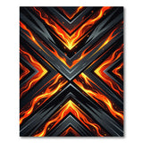 Fiery Geometric Flame Area Rug
