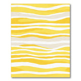 Abstract Area Yellow Wavy Abstract Area Rug