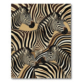 Overlapping Zebras Herd Area Rug