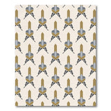 Geometric Arrowhead Pattern Area Rug in Beige Gold