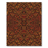 Burnt Orange Persian Medallion Area Rug