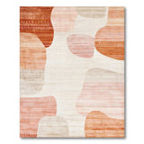 Abstract Orange Fluid Area Rug