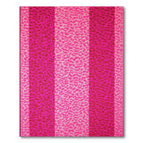 Vibrant Pink Leopard Stripe Area Rug