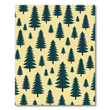 Teal Evergreen Tree Silhouette Area Rug