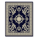 Elegant Navy Ornate Traditional Persian Area Rug