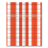 Bold Orange Plaid Geometric Area Rug