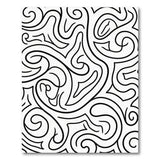 Black and White Intricate Black White Swirl Abstract Area Rug
