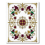 Ornate Grape Vine Wine Glass Area Rug